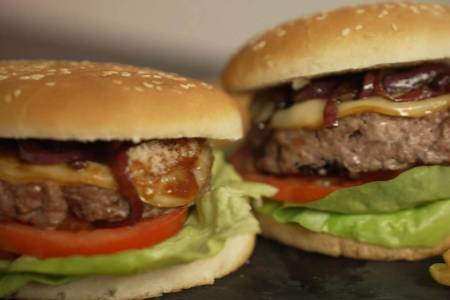 Hamburger in air fryer