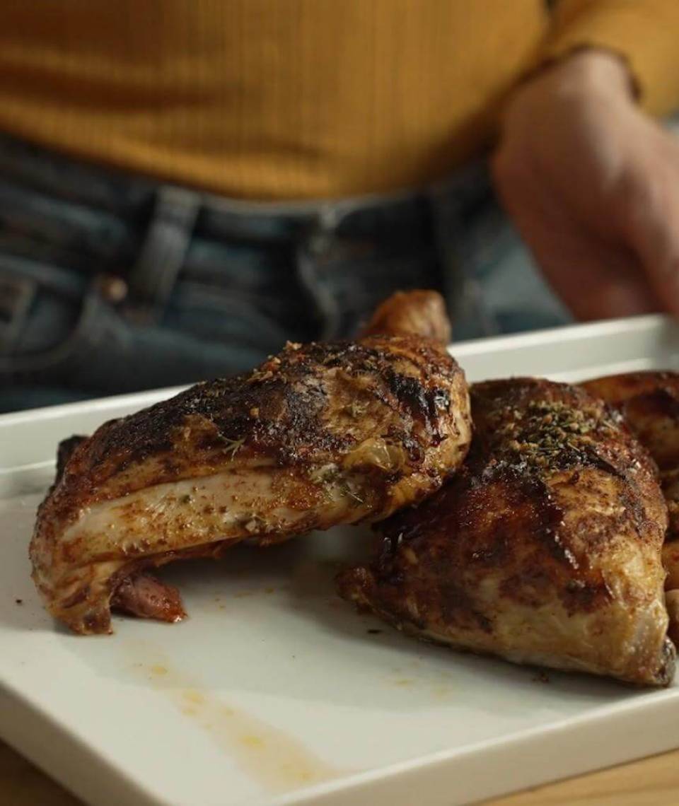 Chicken thighs in bbq sauce in air fryer