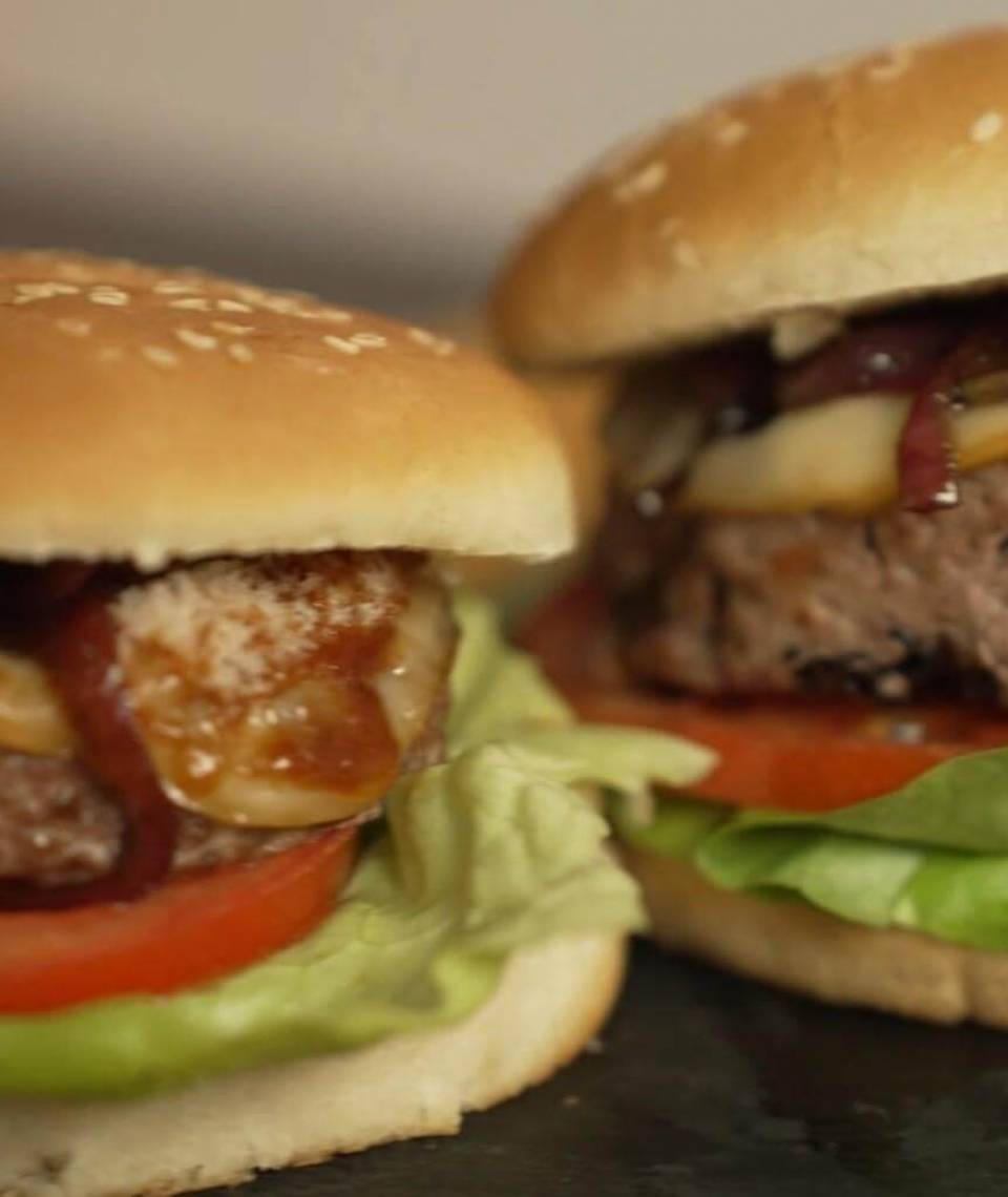 Hamburger in air fryer