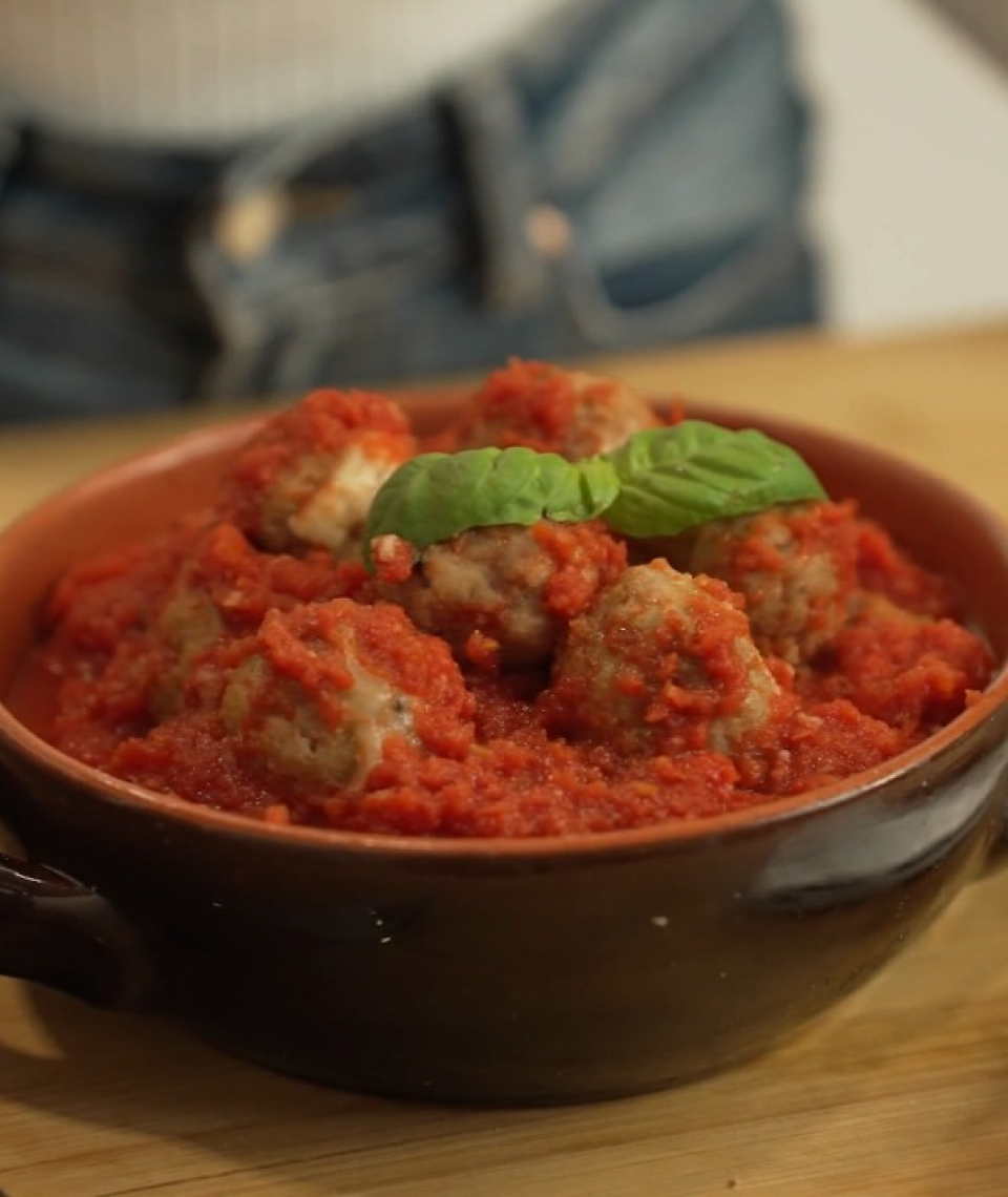 Polpette al sugo in friggitrice ad aria