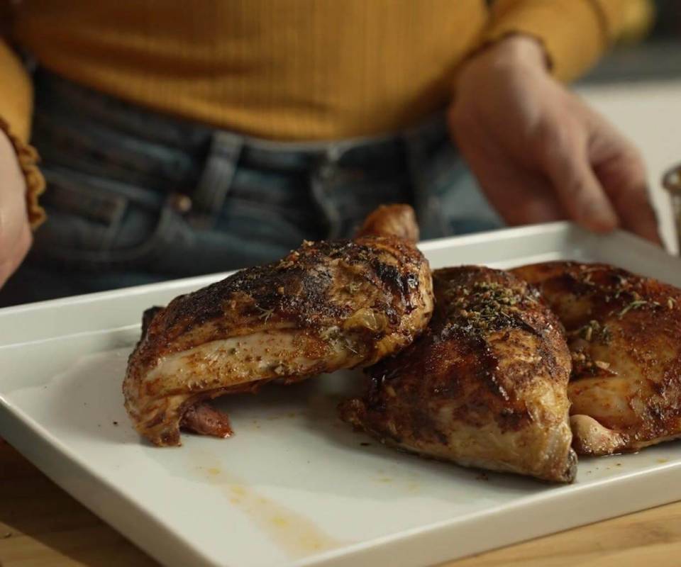 Chicken thighs in bbq sauce in air fryer