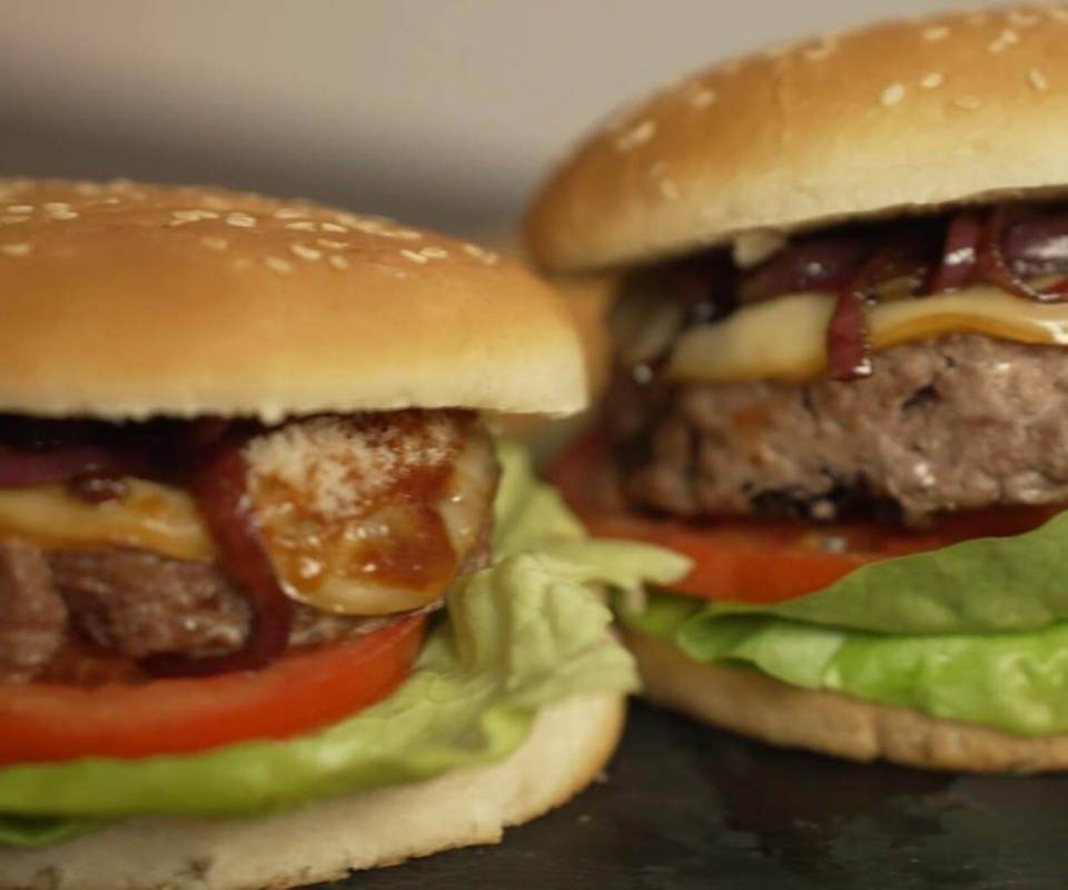 Hamburger in air fryer