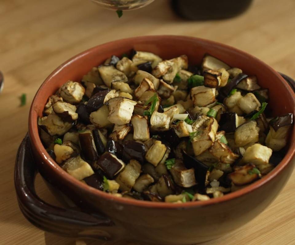 Fried eggplant in air fryer