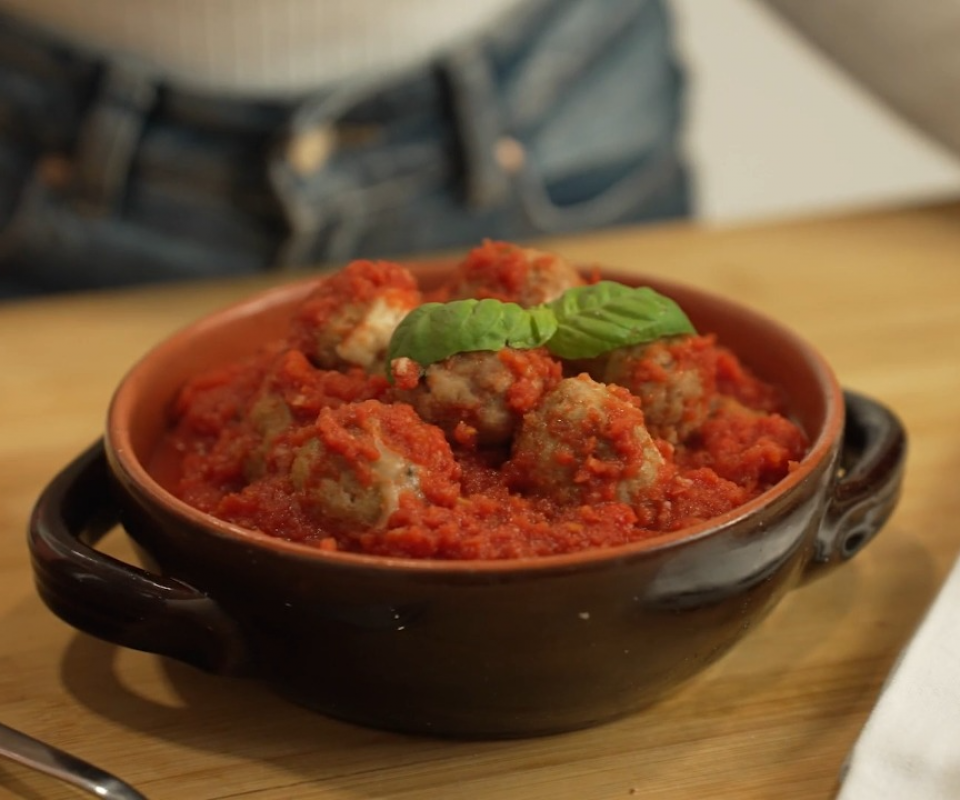 Polpette al sugo in friggitrice ad aria