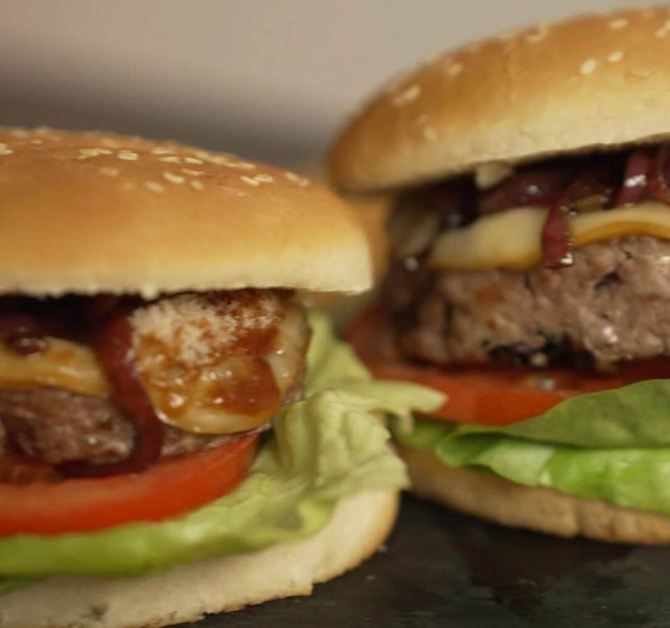 Hamburger in air fryer