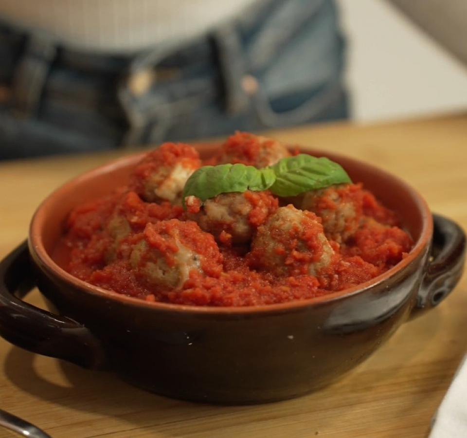 Polpette al sugo in friggitrice ad aria