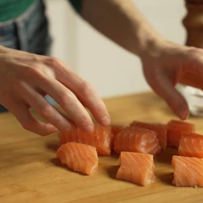 bocconcini di salmone