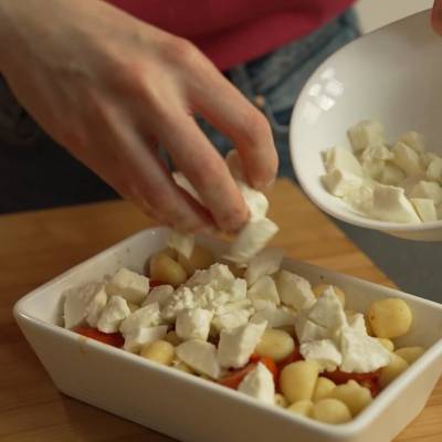 gnocchi, tomatoes and mozzarella