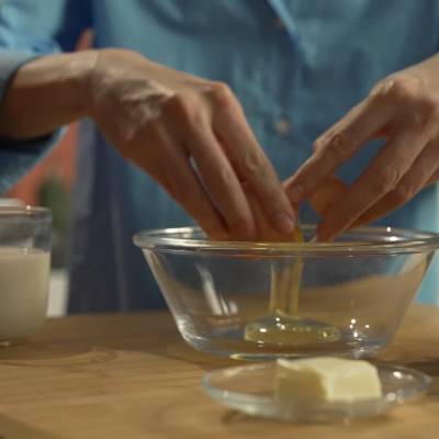 mix ingredients for pancake