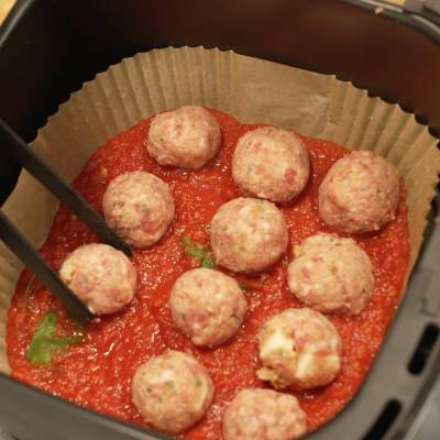 polpette al sugo in friggitrice ad aria