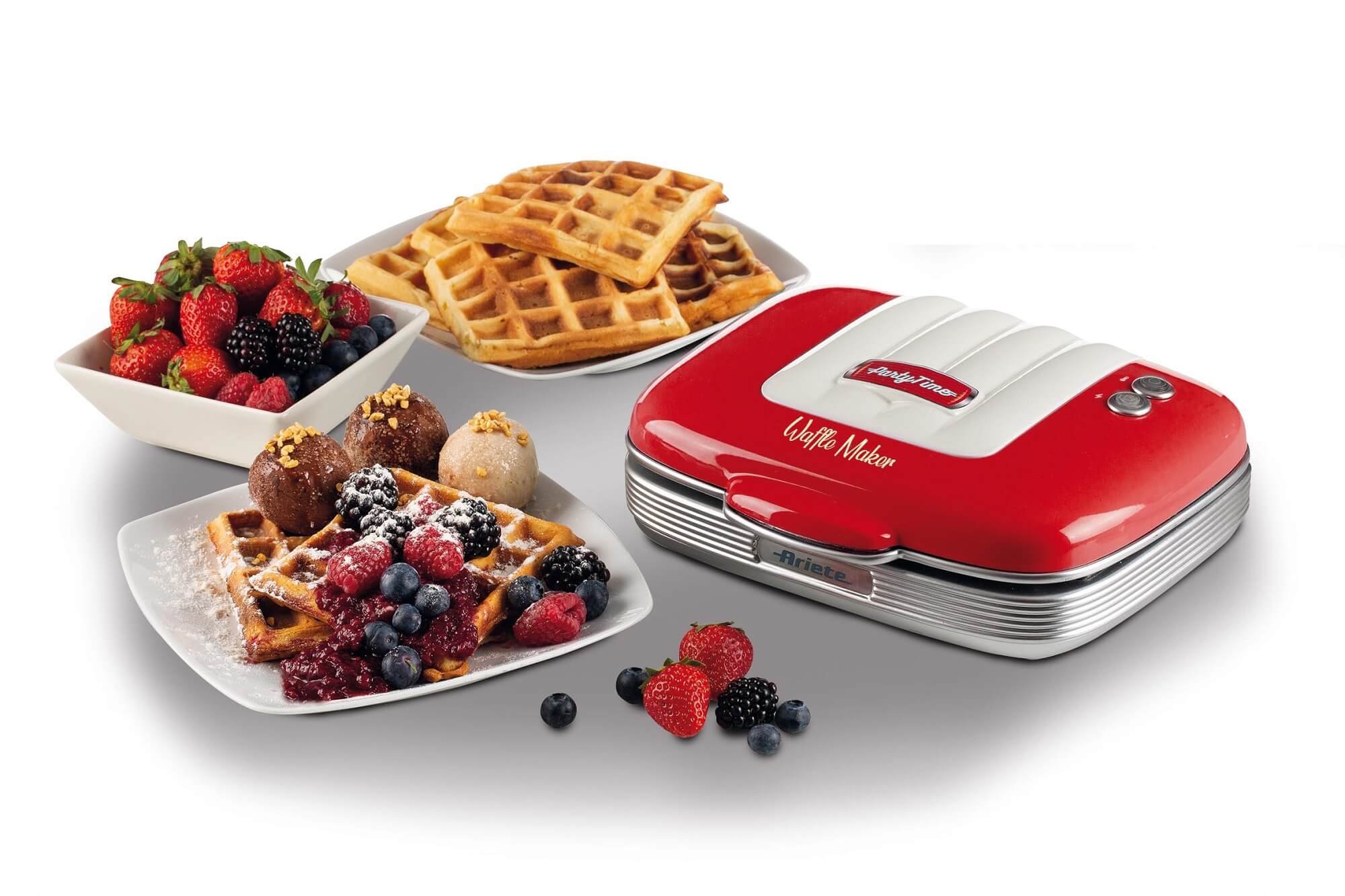 Piastra elettrica per waffle, Waffle Maker Party Time, Ariete 1973 Rosso