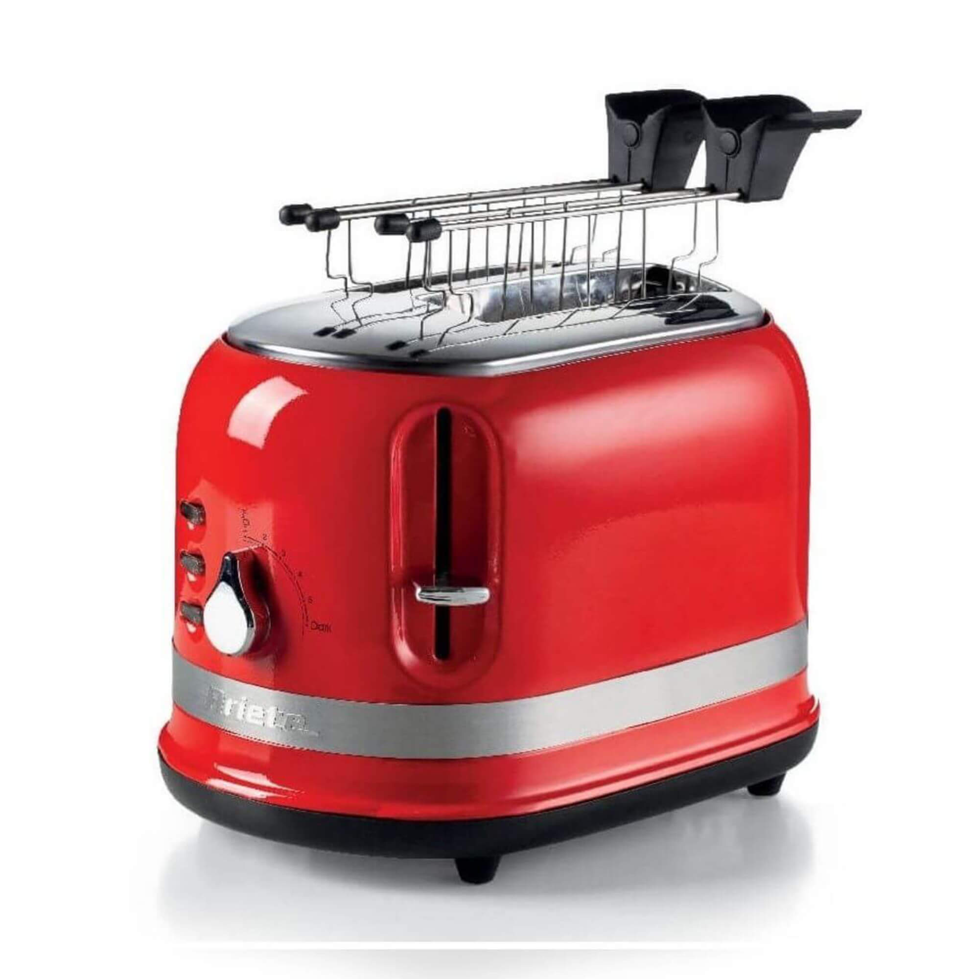 Red 2 slice toaster with tongs, Toaster Modern Line